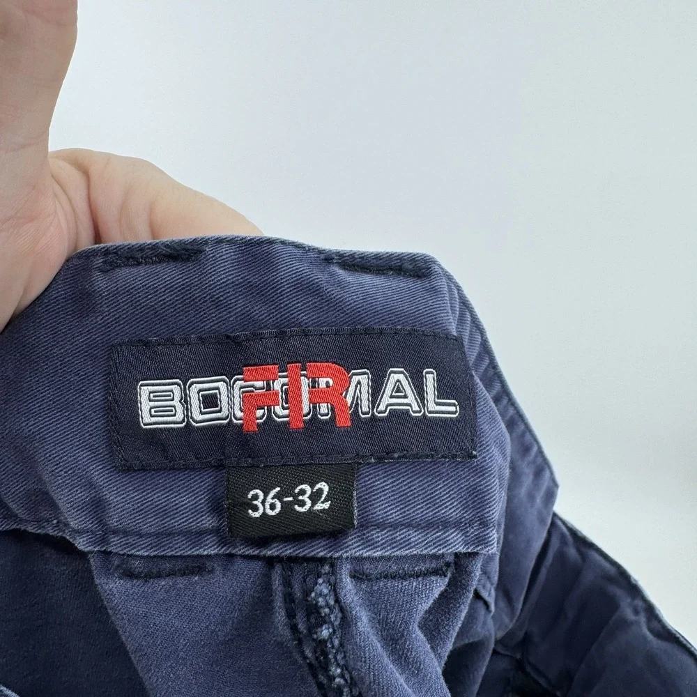 Bocomal FR Cargo Work Pants 36X32 Flame Resistant Hi Vis Reflective Utility Navy